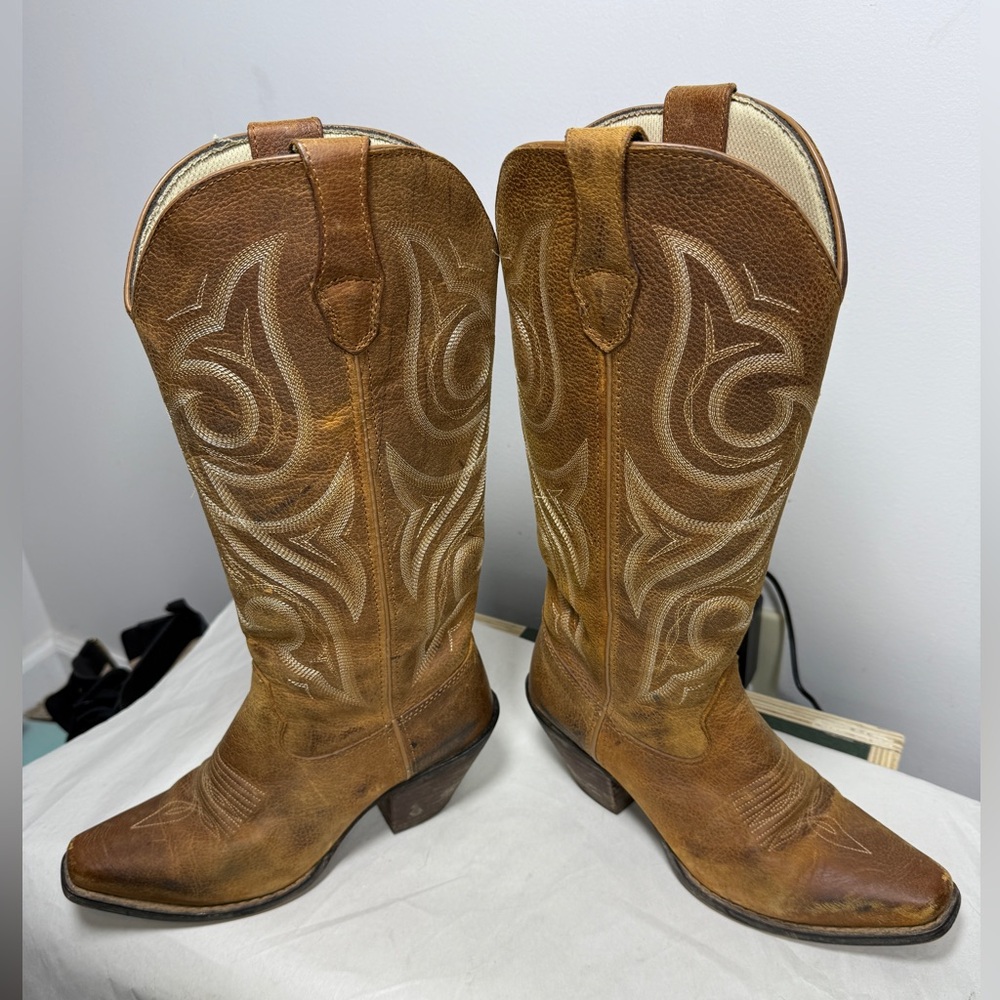 Durango Crush Jealousy Western Cowboy Boot in Tan Brown Women’s Size 6 - Picture 5 of 15